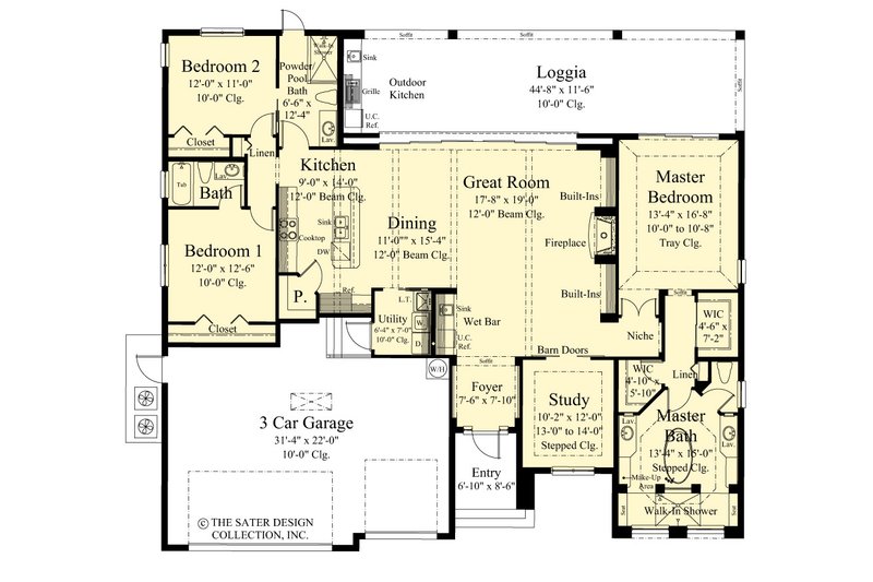 Home Plan - Floor Plan - Main Floor for Modern House Plan #930-528 - 3 bed, 3 bath