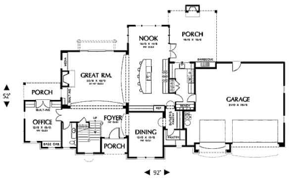 House Plan Design - European Floor Plan - Main Floor Plan #48-259
