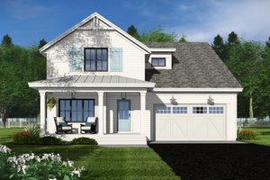 Farmhouse Exterior - Front Elevation Plan #51-1351