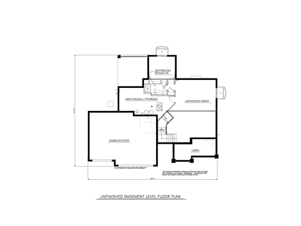 Architectural House Design - Floor Plan - Lower Floor for Craftsman House Plan #1122-15 - 4 bed, 4 bath