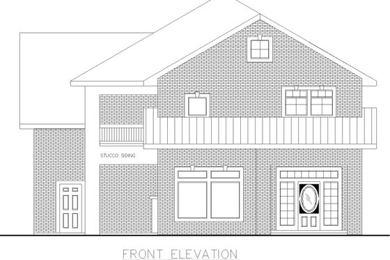Exterior - Front Elevation 3 for Colonial House Plan #117-921 - 4 bed, 3.5 bath