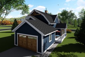 Exterior - Rear Elevation for Farmhouse House Plan #70-1419 - 3 bed, 3 bath