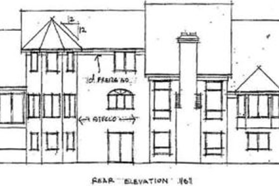 Exterior - Rear Elevation for Traditional House Plan #51-157 - 4 bed, 2.5 bath