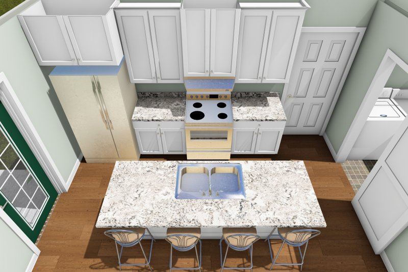 Architectural House Design - Interior - Kitchen 2 for Modern House Plan #513-2469 - 3 bed, 2 bath