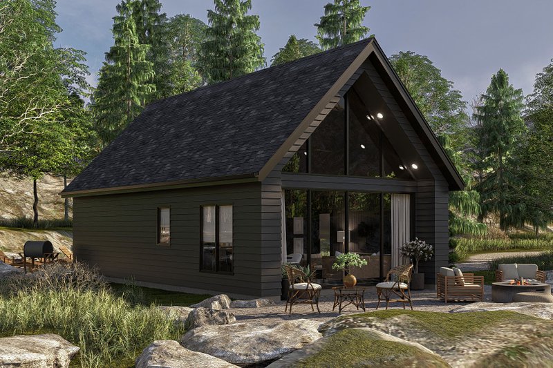 House Design - Exterior - Other Elevation 1 for Modern House Plan #455-428 - 1 bed, 1 bath