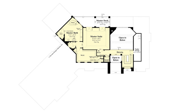 Floor Plan - Upper Floor for Contemporary House Plan #930-506 - 3 bed, 3.5 bath