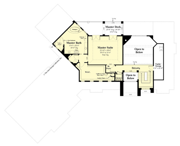 Contemporary Floor Plan - Upper Floor Plan #930-506
