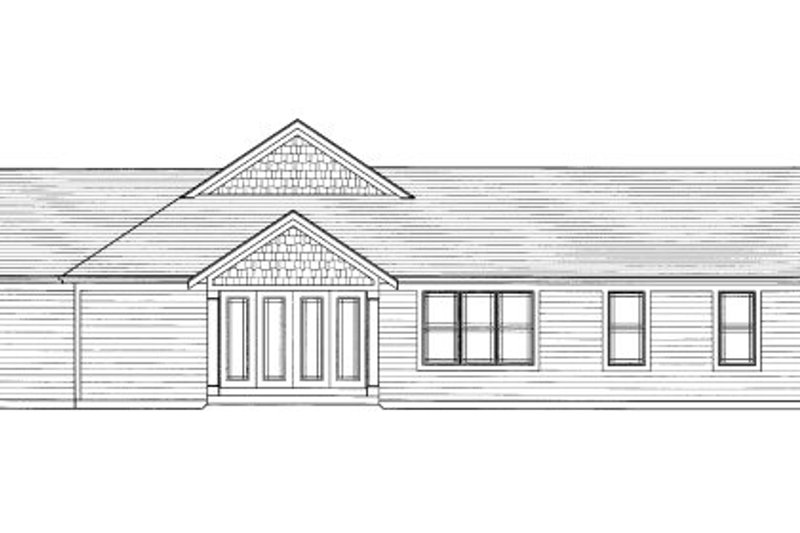 Home Plan - Exterior - Rear Elevation for Bungalow House Plan #46-420 - 3 bed, 2 bath
