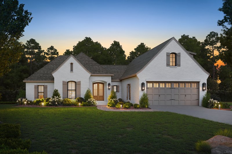 European Style House Plan - 4 Beds 2 Baths 2180 Sq/Ft Plan #430-121