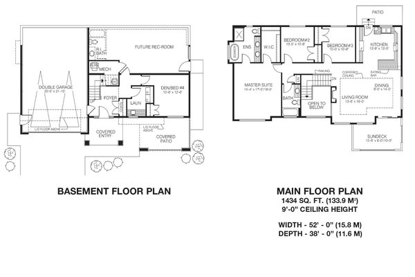 Dream House Plan - Floor Plan - Main Floor for Prairie House Plan #1100-143 - 4 bed, 2 bath