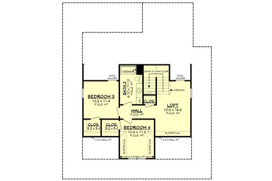 Floor Plan - Upper Floor for Country House Plan #430-339 - 4 bed, 3 bath