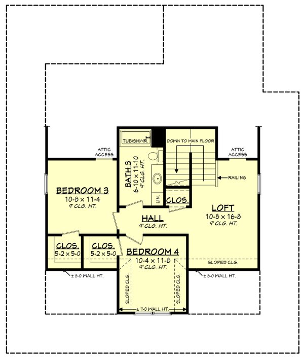 House Design - Country Floor Plan - Upper Floor Plan #430-339