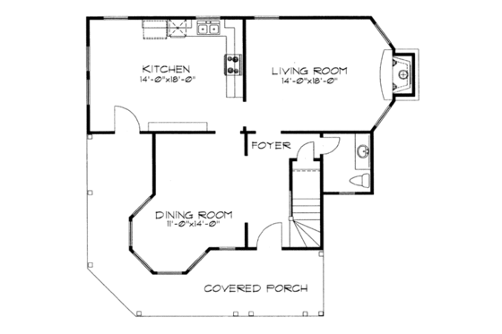 Floor Plan - Main Floor for Victorian House Plan #43-102 - 3 bed, 2.5 bath