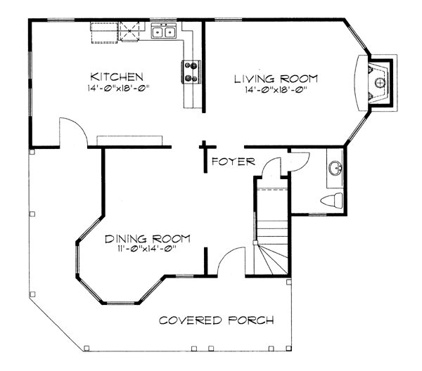 Victorian Floor Plan - Main Floor Plan #43-102