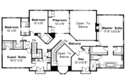 Mediterranean Style House Plan - 6 Beds 3.5 Baths 4765 Sq/Ft Plan #124-292 