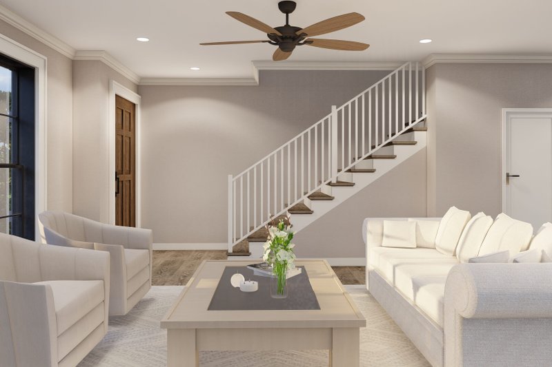Architectural House Design - Interior - Family Room 1 for European House Plan #17-3421 - 8 bed, 8 bath