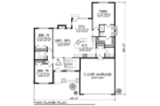 Craftsman Style House Plan - 3 Beds 2 Baths 1509 Sq/Ft Plan #70-903 