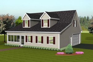 Country Exterior - Front Elevation Plan #75-202