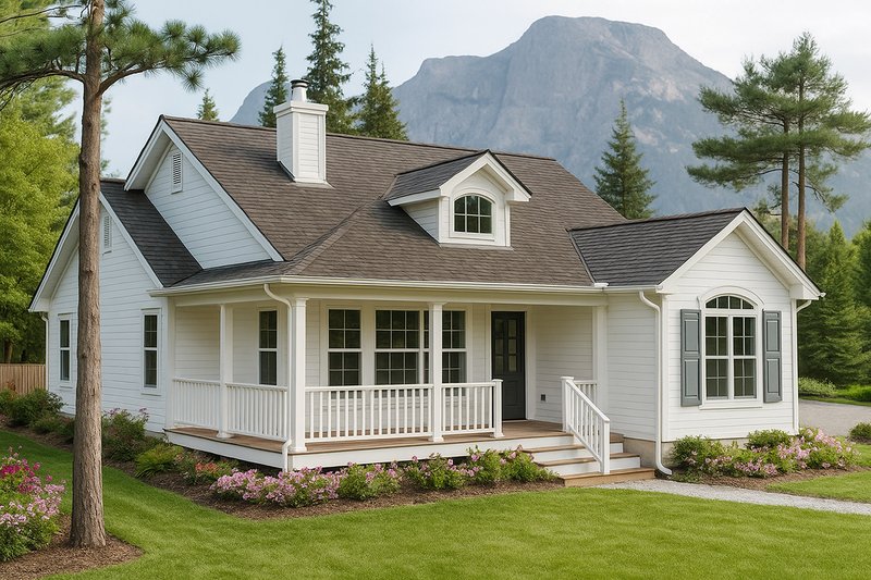 Farmhouse Style House Plan - 3 Beds 2 Baths 1794 Sq/Ft Plan #124-406 Exterior