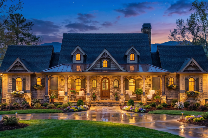 Architectural House Design - Exterior - Front Elevation 3 for Craftsman House Plan #54-708 - 4 bed, 4 bath