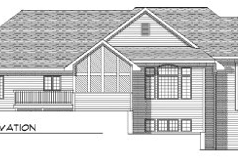Dream House Plan - Exterior - Rear Elevation for Traditional House Plan #70-758 - 3 bed, 3 bath