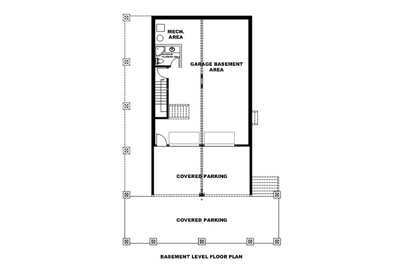 Home Plan - Floor Plan - Lower Floor for Craftsman House Plan #117-1069 - 2 bed, 2.5 bath