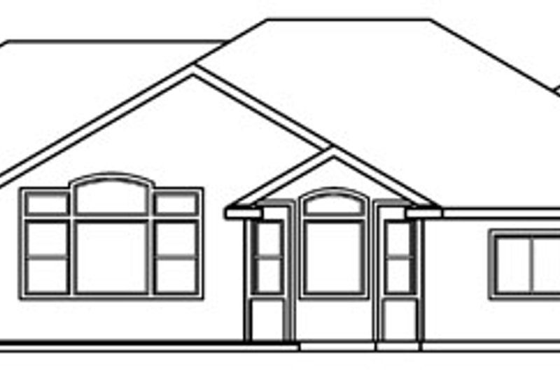 House Plan Design - Exterior - Rear Elevation for Ranch House Plan #124-396 - 4 bed, 2.5 bath