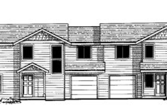 Exterior - Front Elevation for Traditional House Plan #303-411 - 3 bed, 2.5 bath