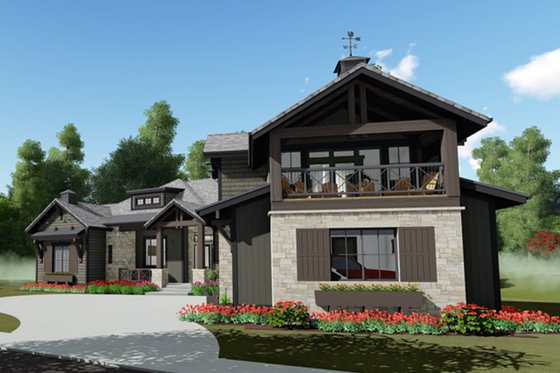 Exterior - Other Elevation 2 for Farmhouse House Plan #1069-21 - 2 bed, 2.5 bath
