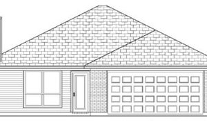 Exterior - Rear Elevation for European House Plan #84-306 - 3 bed, 2 bath
