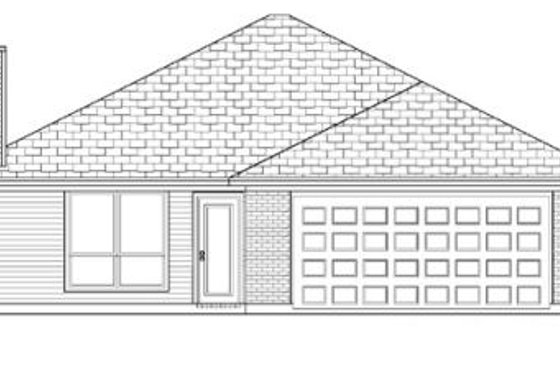 Exterior - Rear Elevation for European House Plan #84-306 - 3 bed, 2 bath