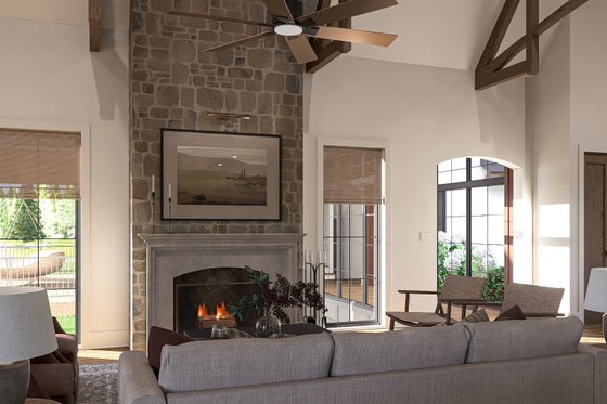 Interior - Family Room 2 for European House Plan #455-361 - 1 bed, 1.5 bath