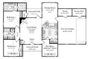 Country Style House Plan - 3 Beds 2 Baths 1503 Sq/Ft Plan #21-578 Floor 