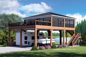 Contemporary Exterior - Front Elevation Plan #932-809