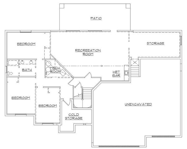 European Floor Plan - Lower Floor Plan #5-388