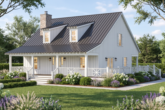 Exterior - Other Elevation for Farmhouse House Plan #923-511 - 2 bed, 2 bath