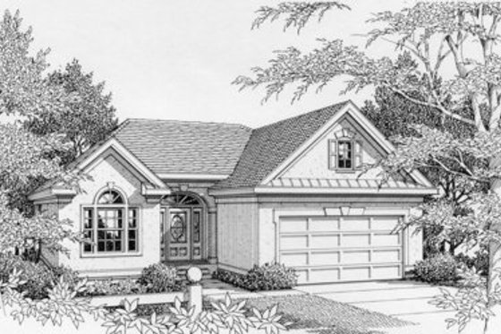 Exterior - Front Elevation for Traditional House Plan #112-105 - 2 bed, 1 bath