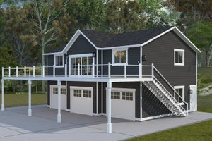 Exterior - Front Elevation 3 for Farmhouse House Plan #1060-350 - 2 bed, 1 bath