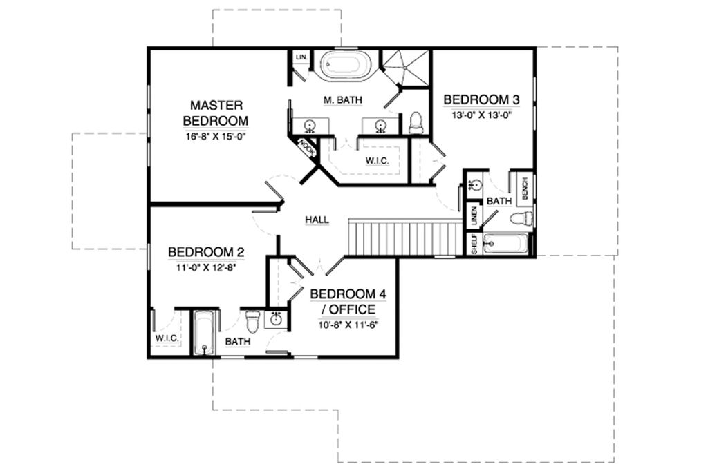 Craftsman Style House  Plan  4 Beds 3 5 Baths 2831 Sq  Ft  