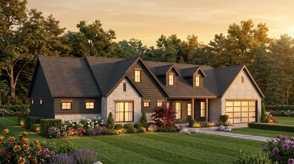 Exterior - Front Elevation 3 for Country House Plan #1089-74 - 3 bed, 2 bath