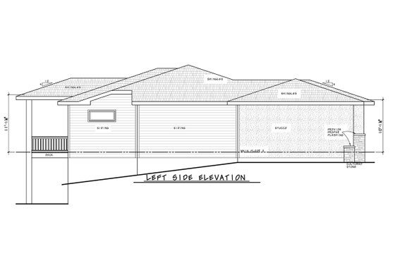 Exterior - Other Elevation for Contemporary House Plan #20-2524 - 3 bed, 2.5 bath