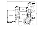 European Style House Plan - 4 Beds 2.5 Baths 2528 Sq/Ft Plan #42-384 