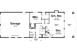 Floor Plan - Main Floor for Barndominium House Plan #455-260 - 3 bed, 2.5 bath