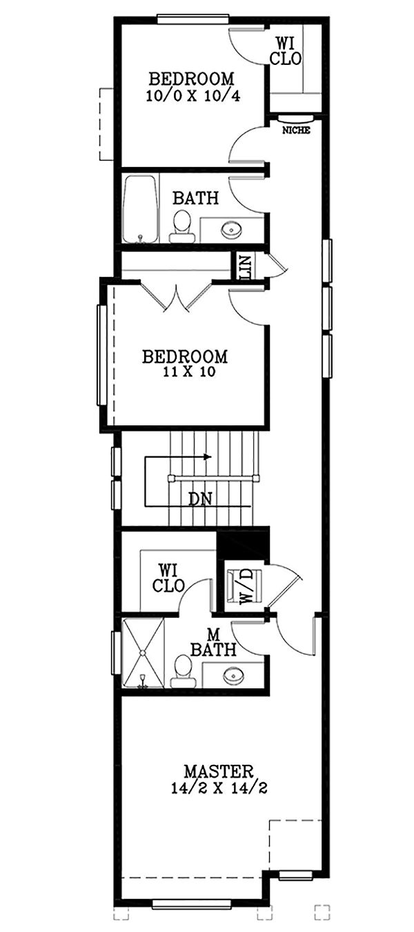 Craftsman Floor Plan - Upper Floor Plan #53-488