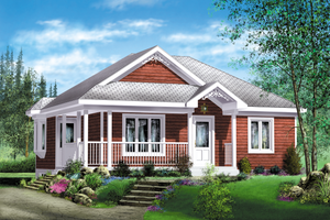 Cottage Exterior - Front Elevation Plan #25-4126
