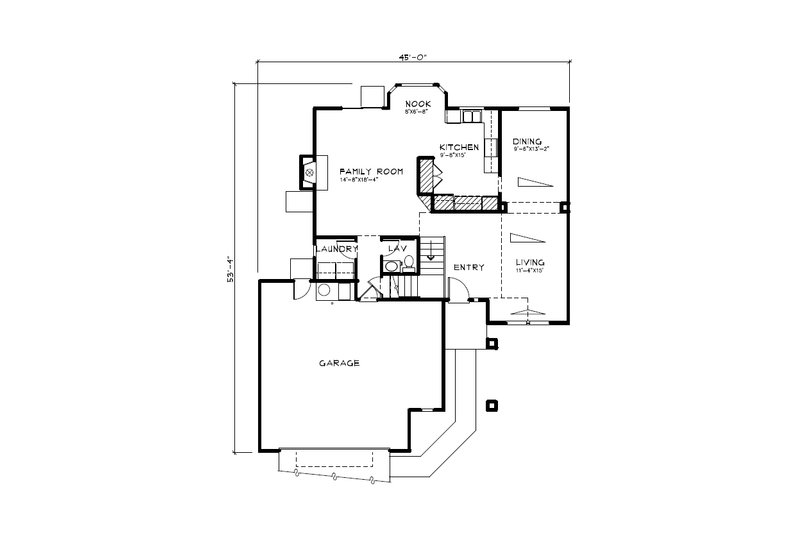 Architectural House Design - Floor Plan - Lower Floor for Country House Plan #515-67 - 4 bed, 2.5 bath