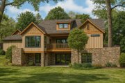 Craftsman Style House Plan - 4 Beds 4 Baths 3399 Sq/Ft Plan #17-2475 Exterior 