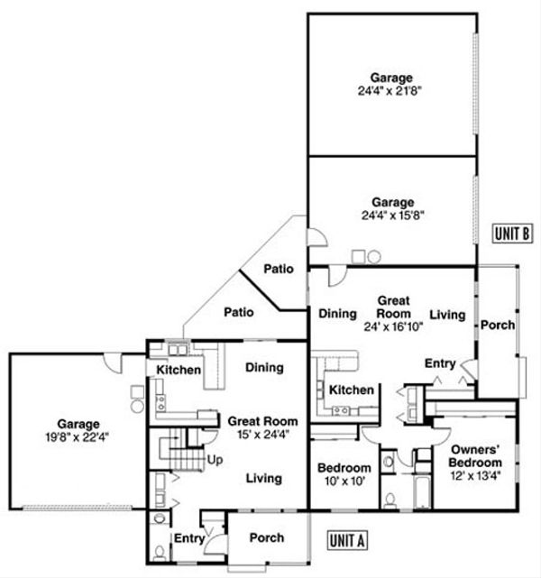 House Design - Contemporary Floor Plan - Main Floor Plan #124-804
