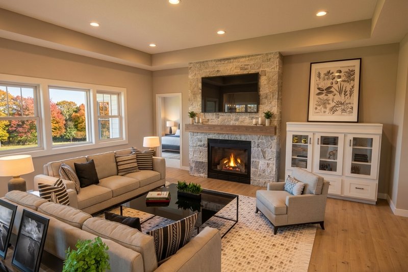 Dream House Plan - Interior - Family Room 2 for Ranch House Plan #51-1583 - 3 bed, 2.5 bath