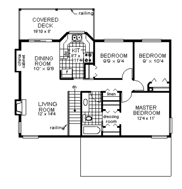 Architectural House Design - European Floor Plan - Main Floor Plan #18-213
